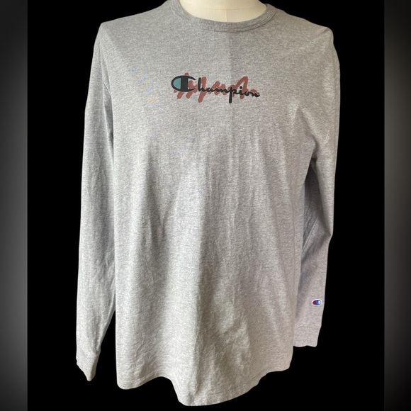 Vintage Champion Label - CHAMPION Shadow Logo LRG Long Sleeve Shirt - Picture 1 of 8